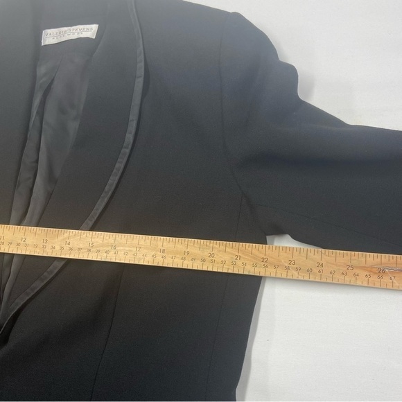NEW VTG 100% Pure Wool Tuxedo Jacket Beaded Button Satin Lapel Luxury Lined - Picture 11 of 15
